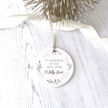 First Christmas Personalised Xmas Bauble, 3 of 3