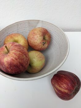 Handmade Ceramic Bowl With Almond Glaze, 2 of 3
