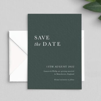 Modern Type Wedding Save The Date Card, 4 of 4