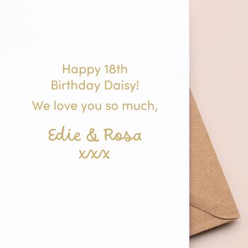 Personalised Daisy Birthday Card 16th, 18th, 21st, 30th, Daughter, Sister, Friend, Niece, Granddaughter, Flower, 5 of 5