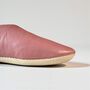 Handmade Moroccan Pink Leather Babouche Slippers, thumbnail 5 of 5