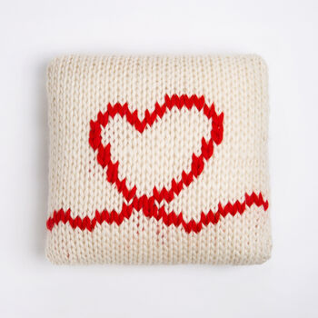 Valentines Cushion Cover Easy Knitting Kit, 2 of 9