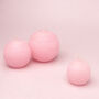 G Decor Georgia Light Pink Ombre Sphere Ball Candles, thumbnail 3 of 9