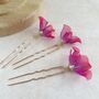 Pink And Purple Flower Hair Pins, thumbnail 7 of 9
