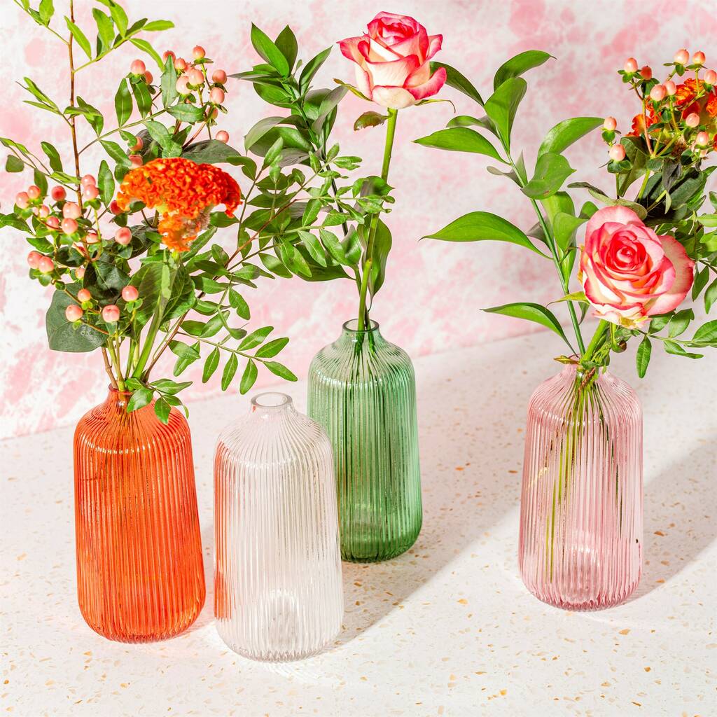 Tall Fluted Glass Vase By Lola And Alice