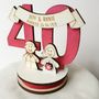 Personalised 40th Anniversary Cake Topper, thumbnail 5 of 7