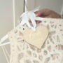 Personalised Brides Wedding Dress Hanger Heart Charm, thumbnail 3 of 8
