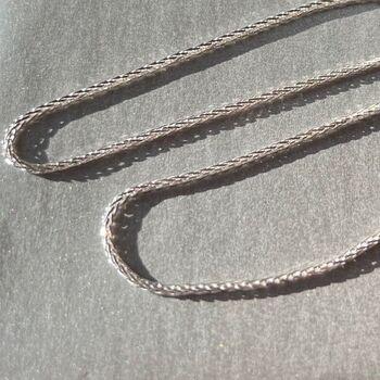 Snake Chain Bracelet In Woven Sterling Silver, 2 of 4