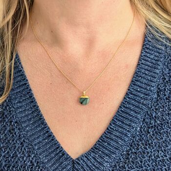 The Orb Emerald May Birthstone Necklace, Gold, 5 of 7