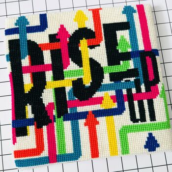 Rise Up Chunky Cross Stitch Kit, 2 of 4