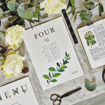 Greenery Botanical Wedding Stationery Recycled, 6 of 9