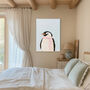 Penguin Pastel Portrait Art Print, thumbnail 3 of 3
