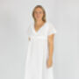Women's White Cotton Short Sleeve Polka Dot Nightdress, thumbnail 1 of 4