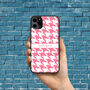 Houndstooth Pattern iPhone Case Personalised, thumbnail 2 of 4