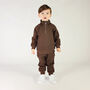 Walnut Fleeced Tracksuits Kids Ribbed Cotton, thumbnail 5 of 11
