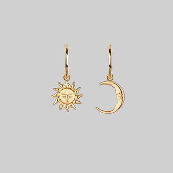 Sun And Moon Hoop Earrings, 5 of 5