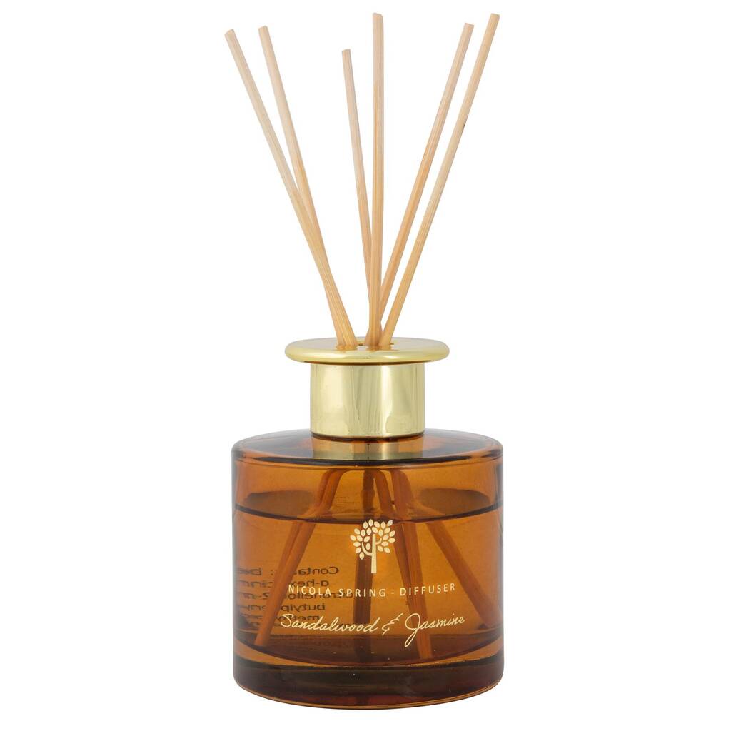 Sandalwood And Jasmine Scented Home Reed Diffuser By Rinkit