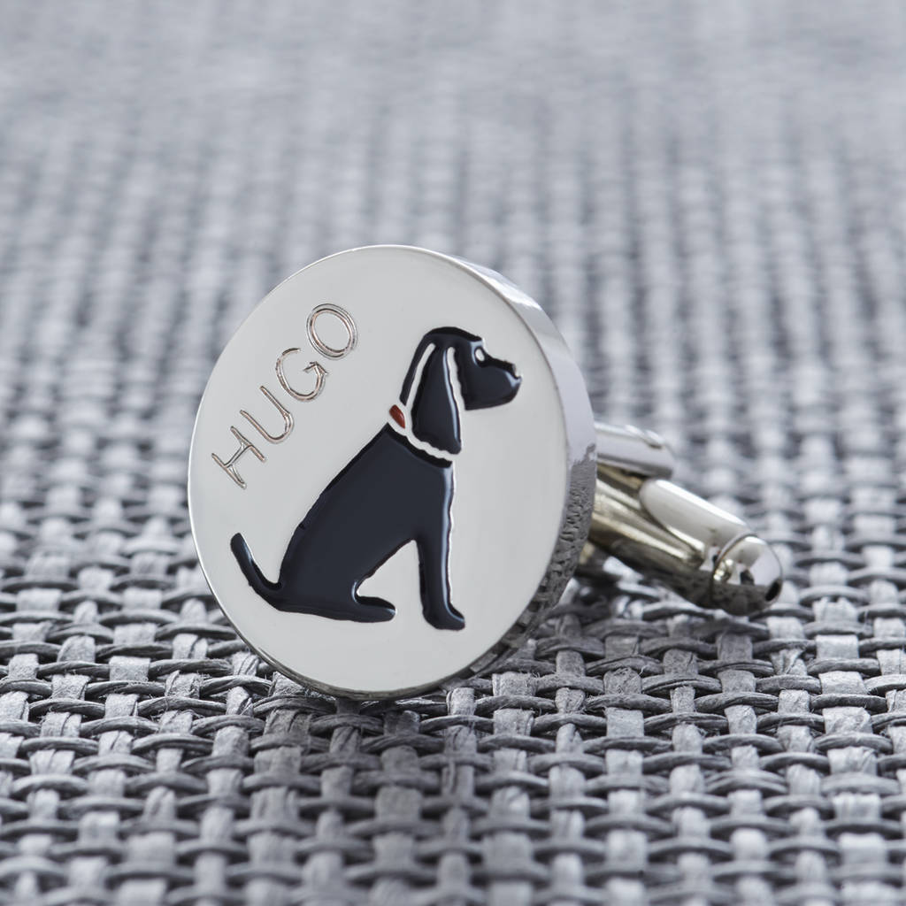 black cocker spaniel cufflinks by sweet william designs ...