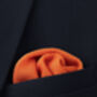 Wedding Handmade Polyester Knitted Pocket Square In Orange, thumbnail 3 of 7