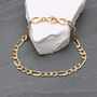 Men's 18ct Gold Plated Figaro Chain Bracelet, thumbnail 1 of 2