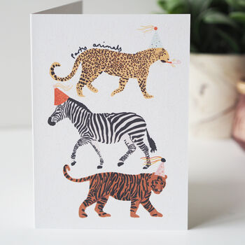 Party Animals Birthday Card, 3 of 3