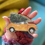 Morris Minor With Christmas Tree Decoration, thumbnail 2 of 4