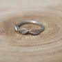 Three Leaf Ring In Sterling Silver, thumbnail 1 of 9