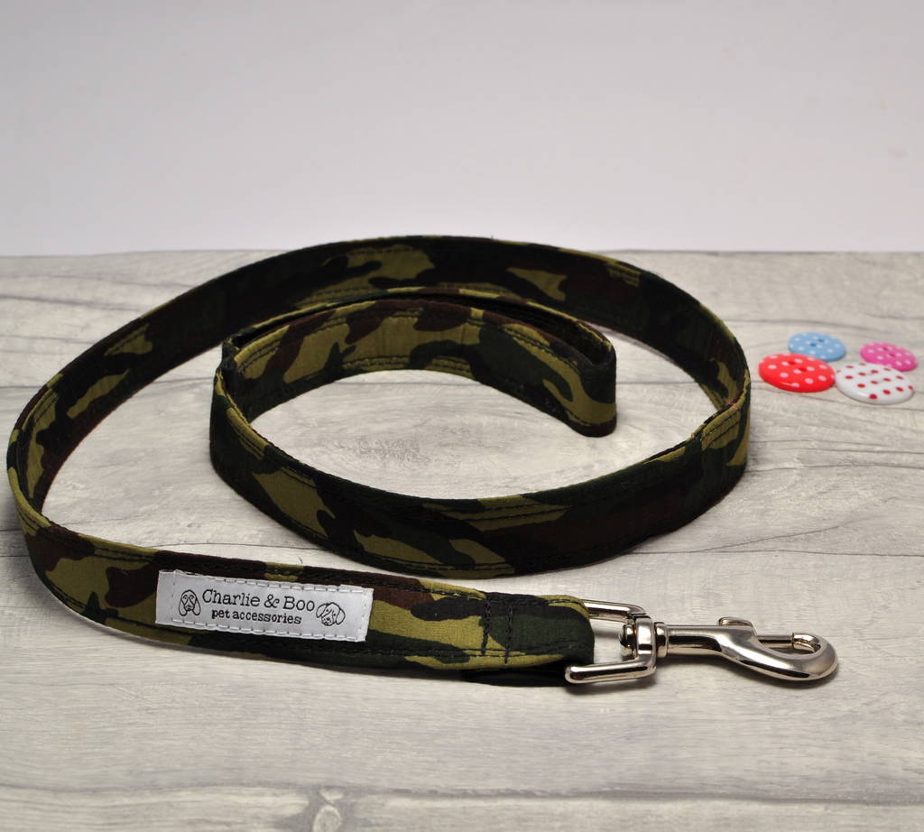 green dog collar and lead set for girl or boy dogs by charlie and boo