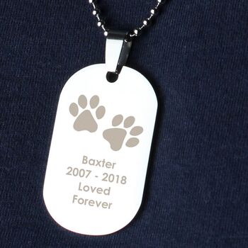 Personalised Paw Prints Steel Dog Tag Gift, 3 of 12
