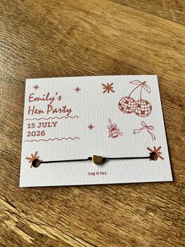 Personalised Hen Party Bracelets / Bride Bracelet, 2 of 3