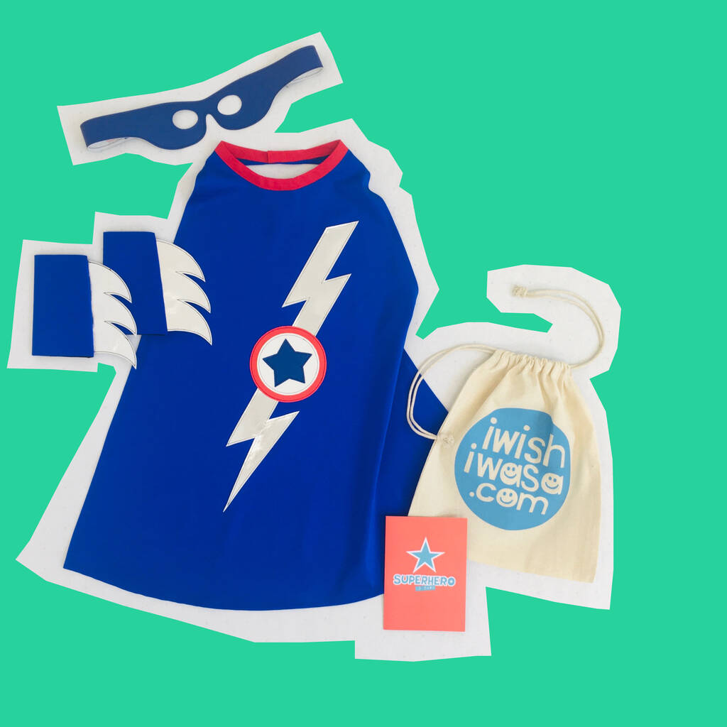 Image of Superhero 'Lightening Bolt' Costume Gift Set