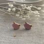 Cute Pink Fox Stud Earrings, thumbnail 2 of 6