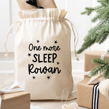 Personalised Christmas Eve Bag One More Sleep, 3 of 6