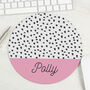 Personalised Dots Mouse Mat Gift, thumbnail 2 of 2