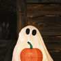 Light Up LED Ghost Holding Pumpkin Halloween Figure, thumbnail 5 of 5