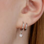 Illusion Hoop Earrings With Star Drop, thumbnail 1 of 7