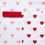 Personalised Pink Red Love Hearts Premium Cotton Apron, thumbnail 4 of 9