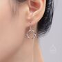 Mobius Hoop Drop Hook Earrings In Sterling Silver, thumbnail 3 of 10