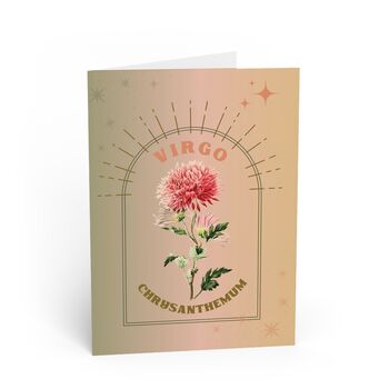 Virgo Zodiac Flower Card, 2 of 4