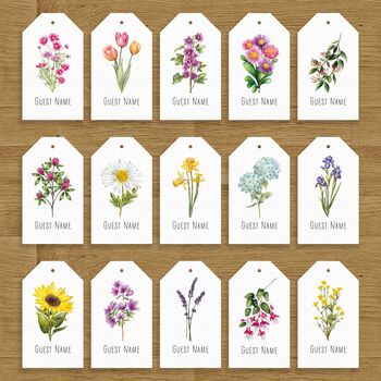 Flower Place Card Luggage Tags, 4 of 12