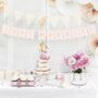 Pink And Gold 'Just Married' Wedding Banner, thumbnail 1 of 3