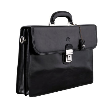 Personalised Men's Classic Leather Briefcase 'Paolo2', 7 of 12