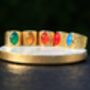 Orange Onyx Gemstone Gold Plated Adjustable Ring, thumbnail 3 of 4