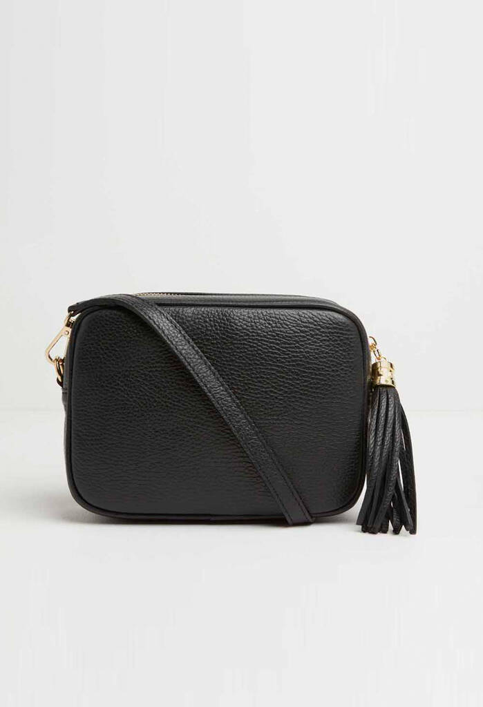 Verona Crossbody Black Tassel Bag By Betsy & Floss | notonthehighstreet.com