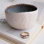 Handmade Blue Brown Decorative Ceramic Ring Dish, thumbnail 4 of 10
