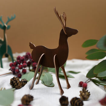 Leather Reindeer Christmas Decoration, 5 of 8
