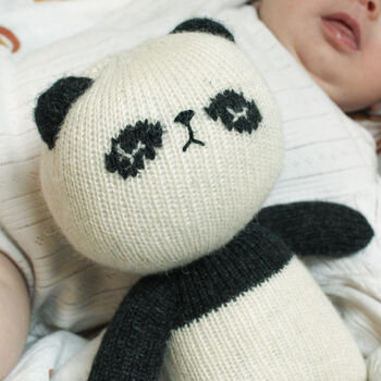 Archie The Hand Knitted Panda, 4 of 10