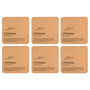 Set Of Six 'Christmas' Cork Coasters | Homeware | Tableware | Festive, thumbnail 3 of 3