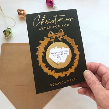 Luxury Christmas Wreath Scratch Card, 3 of 5