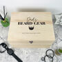 Personalised Beard Gear Pine Memory Box Five Sizes 16cm | 20cm | 26cm | 30cm | 36cm, thumbnail 1 of 8